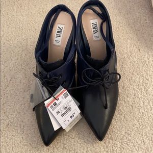 NWT Zara Pointed Toe Slingback Stiletto Bootie